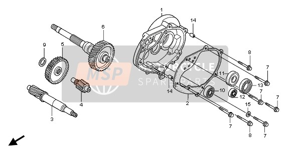 Honda FES150A 2009 Transmissie voor een 2009 Honda FES150A